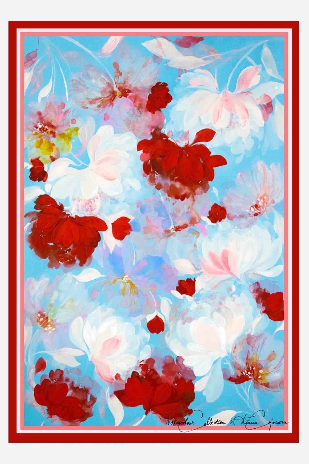 Turquoise Bouquet 100 x 70 - dianacojocaru.ro